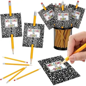 Back-to-School Season Tenceur 96 Pcs Inspirational Pencils Cards Gifts Back to School Gifts for Students Including 48 Motivational Pencils 48 Composition Notebook Cards Welcome to Grade for Classroom Prize Reward(Classic),ropa,fitness,camisetas,al,m,works