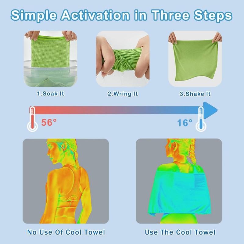 2pcs/10pcs Cooling Towel Set for Men & Women, Quick-Dry Sports Accessories for Camping, Gym, Hiking, Golf, Running, Cycling