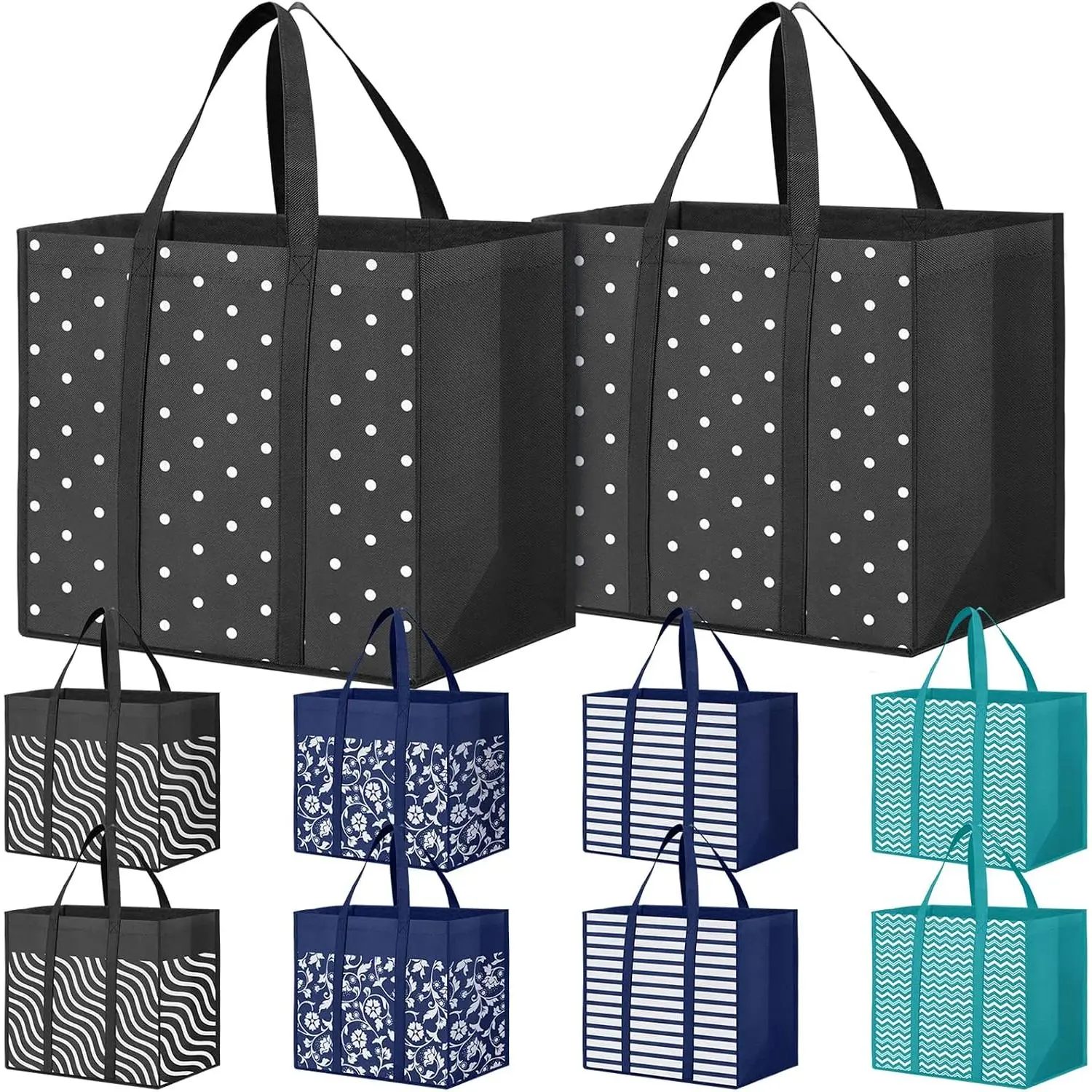10 Pack  Grocery Bags 35L Large Capacity  Shopping Bags for Groceries Heavy Duty  Tote Bags for Shopping and Picnic