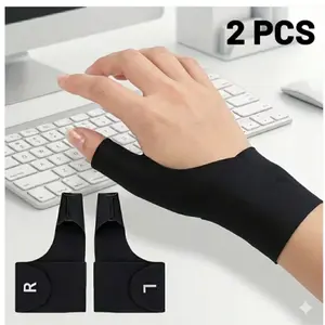 2-Pack Adjustable Breathable Wrist Support Thumb Stabilizer, Ergonomic Design for Typing, Repetitive Work, Anti-Slip Feature