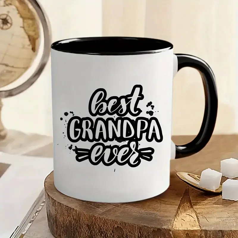 Best Grandpa Ever 11oz Ceramic Coffee Mug, Unique & Design, Perfect Gift for Birthdays, Father’s Day, Special Occasions