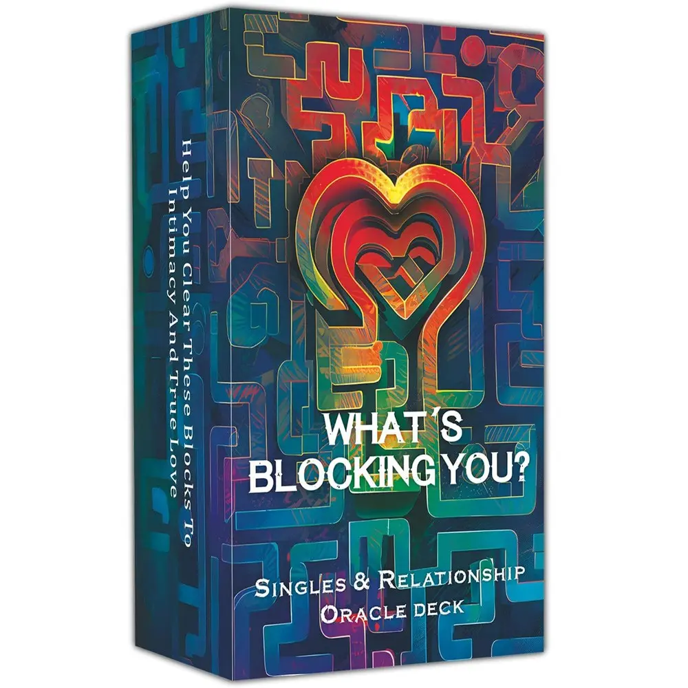 What's Blocking You Oracle Cards, 80pcs/set Tarot Card Game, Fortune Telling Toy, Clarity Card Game, Card Games for Singles & Relationship, Tarot Card Decks, Card Games For Teens, Card Game Sets