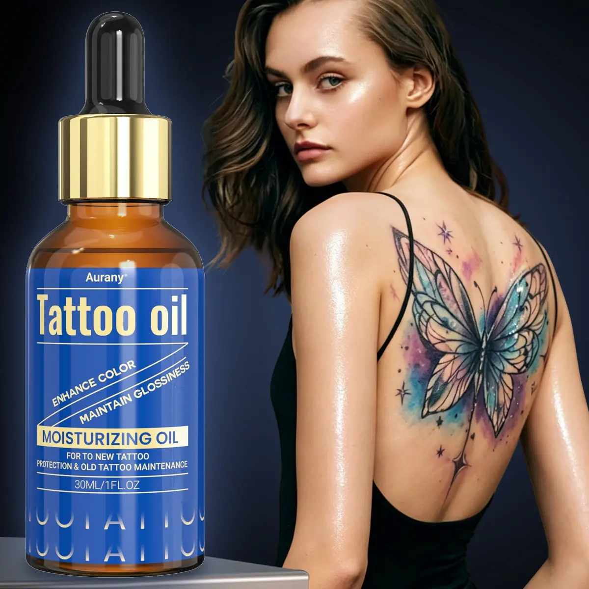 Tattoo Care,Tattoo Enhancing Lotion,Tattoo Aftercare,Tattoo Brightener For New & Old Tattoos, Silky Plant Extract Gentle Tattoo Care Oil, Enhance Tattoo Color & Maintain Gloss, Moisturizing Tattoo Lotion Suitable For All Skin & Body Areas