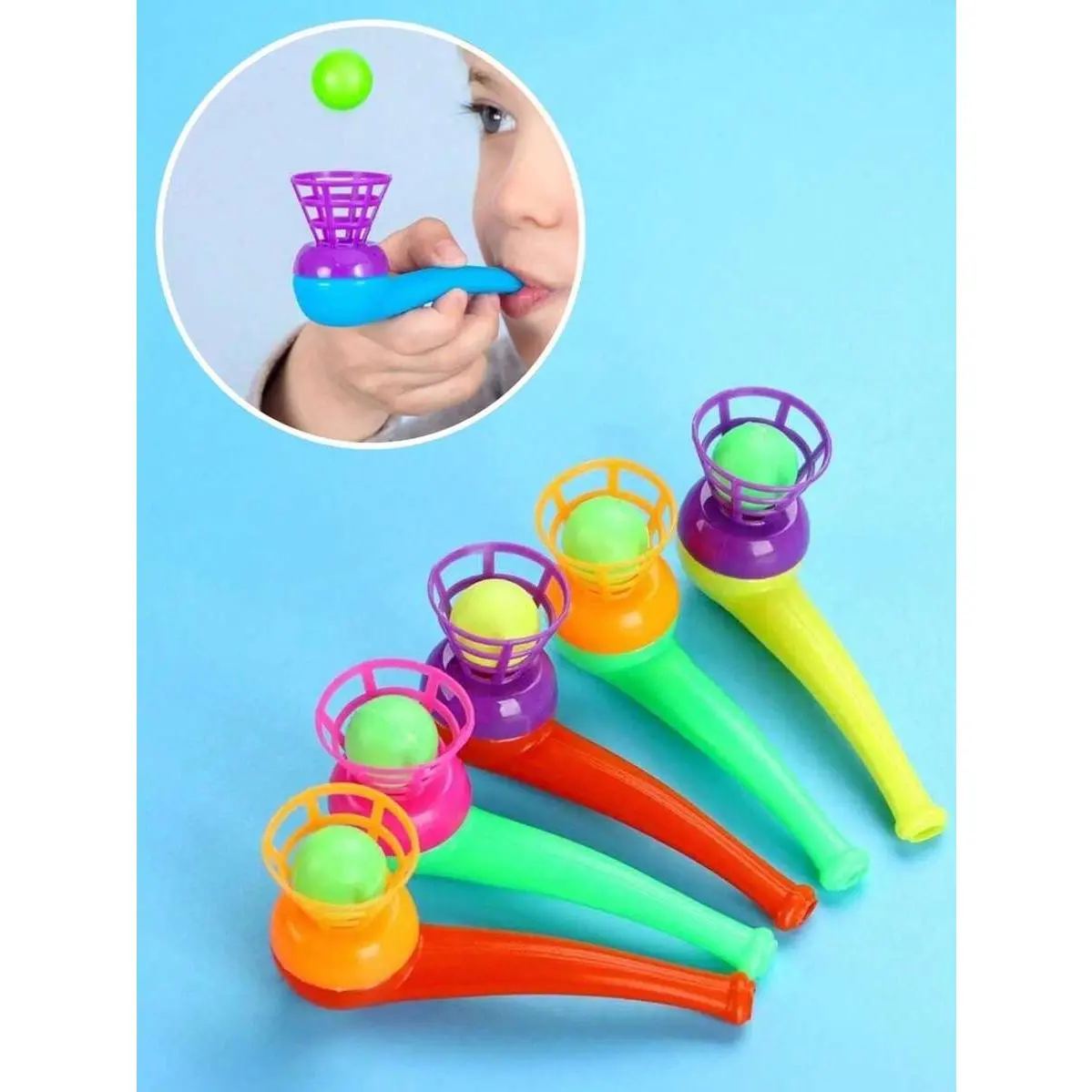 3/12/20/100pcs Suspended Ball Blowing Toy Set,Party Favors,Sensory Toys,Back-To-School Gifts,Party Supplies ,Party Game Toy, Party Favors For Kids, Gift Bag Filler, Classroom Prize, Birthday Gift,Halloween And Christmas Gifts