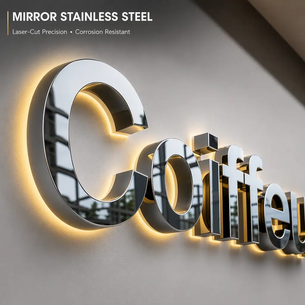 Outdoor Promotional Decorative Bright Acrylic Channel Letters LED Illuminated Sign Board Design Wall-Mounted Storefront