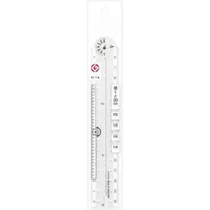 42266006 Multi Ruler, 11.8 inches (30 cm), Transparent New model