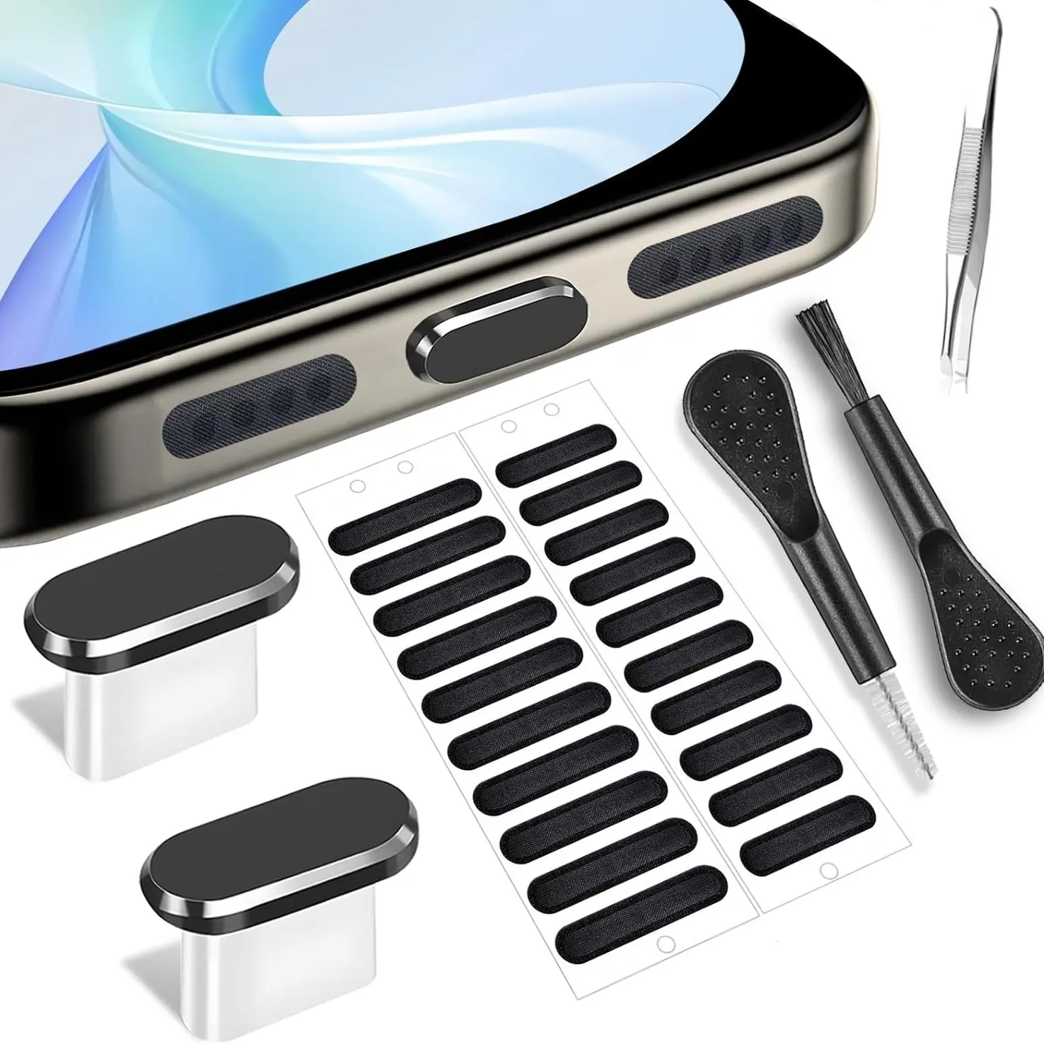Phone Speaker Dustproof Stickers Protector, Anti Dust Plugs, Adhesive Cover Kit, Dustproof Net Stickers, Protective Speaker Protection