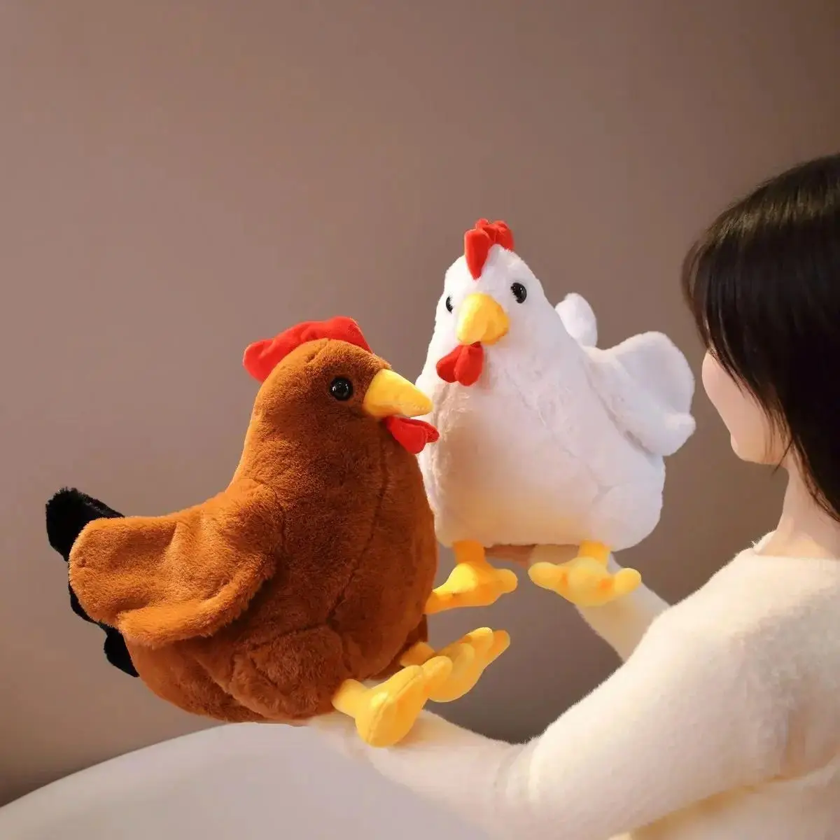 Cute Big Rooster Stuffed Plush Toy - 30/40Cm Stress Relief Doll, Christmas Gift for Kids, Pet Decoration, No Excessive Promotional Terms