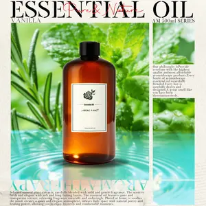 500ML 30% Vanilla Essential Oil Refill, Long-Lasting Aromatic Therapy Oil for Diffusers, Home Fragrance Liquid Supplement