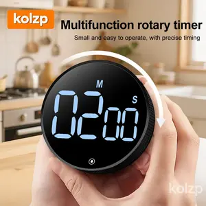 Kolzp Magnetic Digital Kitchen Timer with LED Display and Alarm, Battery-Powered Stopwatch for Cooking, Studying, Showering, Home, Office Use
