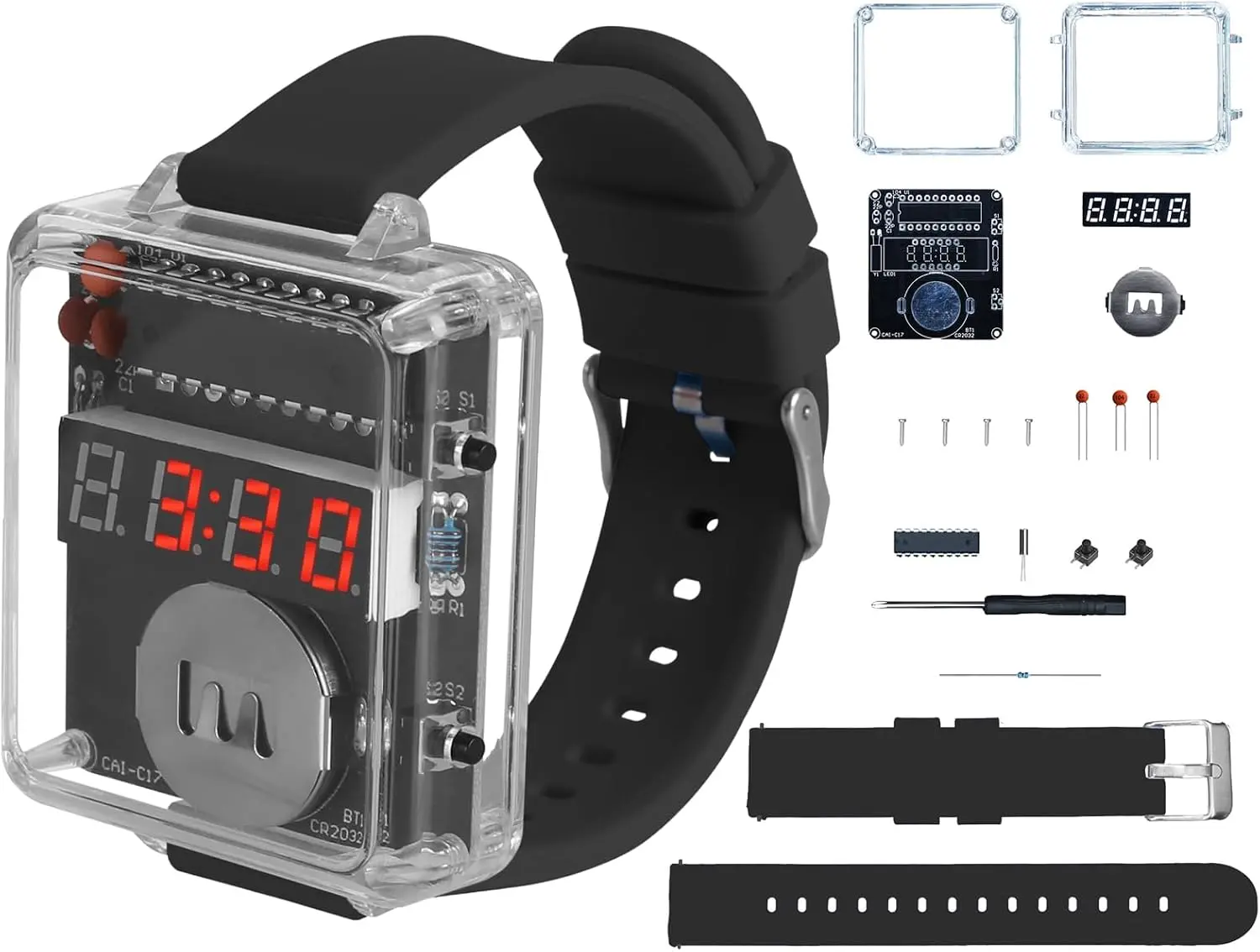 DIY Watch Soldering Kit for Beginners| 4-Digit Clock Assembly Project with 10S Auto Sleep Mode, Electronics Kit