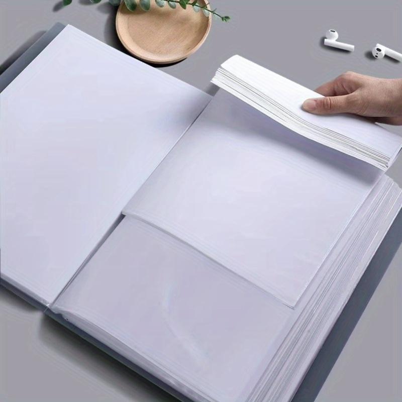 High-Quality A4 Document Folder with 60 Pages, Durable Waterproof PP Material, Multi-Pocket Design for Home Office and School Organization