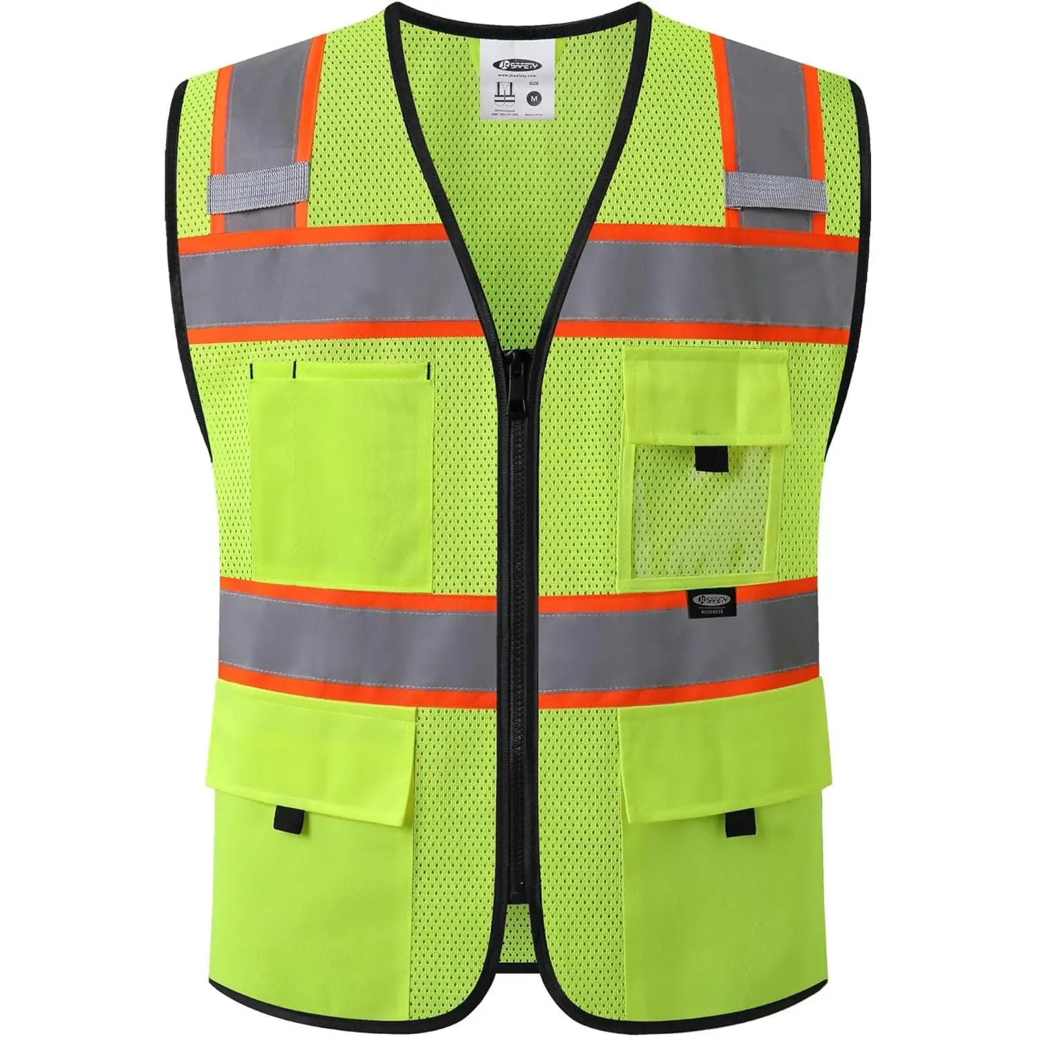 High-Visibility Reflective Safety Vest, Unisex ANSI Certified Construction Gear with Pockets for Outdoor Wear, Safety Gear