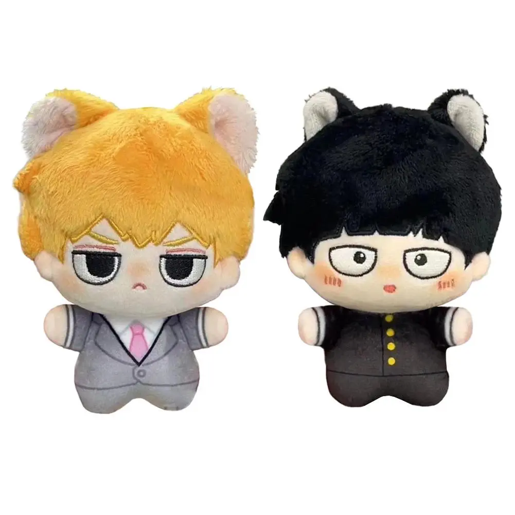 12cm Anime Stuffed Plush Dolls - Kageyama Shigeo Starfish Body, Reigen Arataka Mini Cute Cat Plush Keychain Pendant Ornaments, Unisex Collectors' Gifts