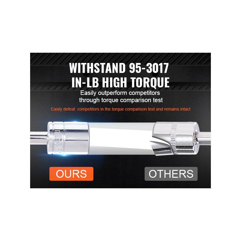 VEVOR Mechanics Tool Set and Socket Set, 1/4 3/8 1/2 Drive Deep and Standard Sockets, 450 Pcs SAE and Metric Mechanic Tool Kit with Bits, Hex Wrenches, Combination Wrench, Accessories, Storage Case