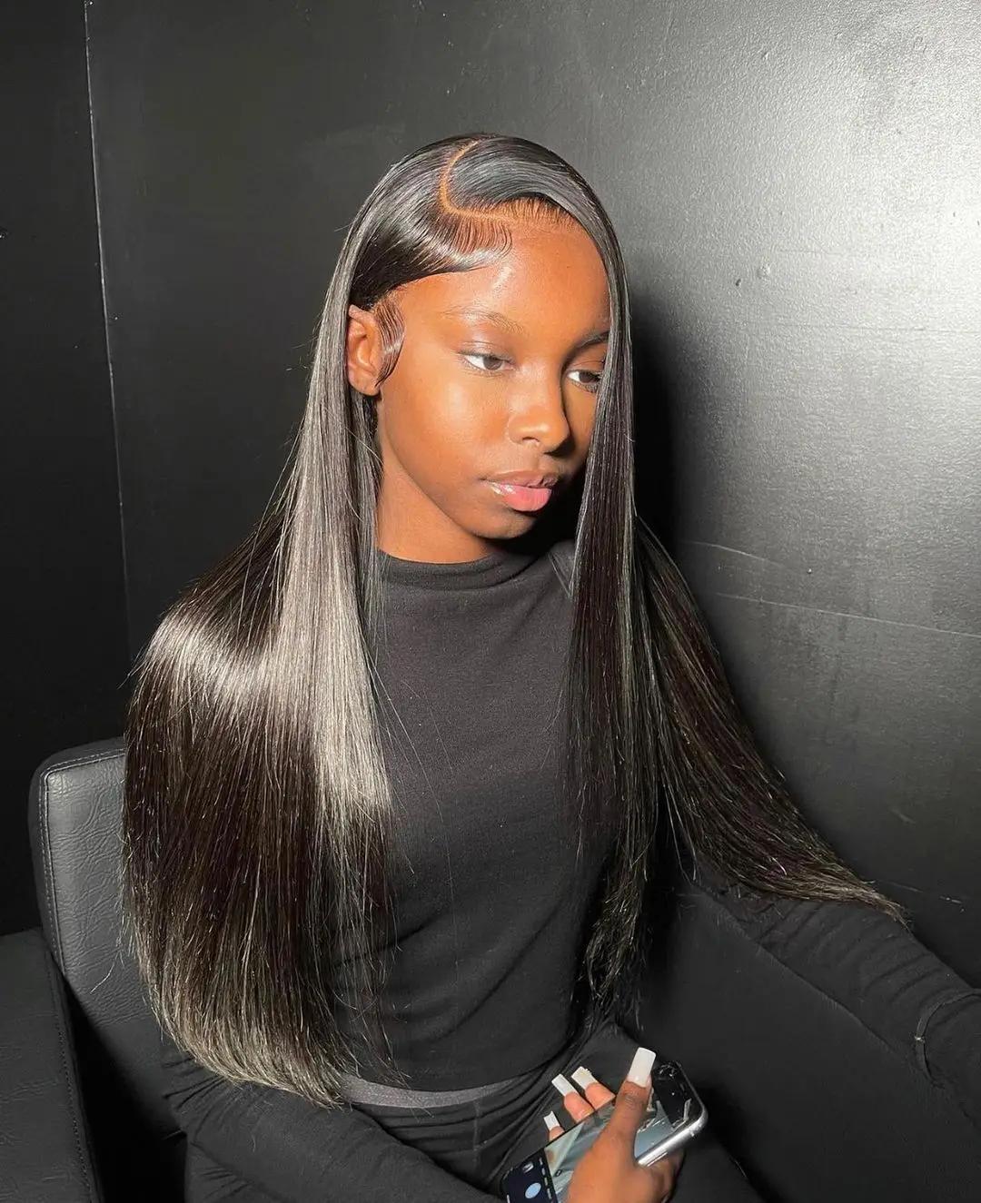 Bling Hair Glueless Wigs Human Hair Ready To Wear Straight Human Hair Wigs 30 32 Inch Pre Cut 6x4 Lace Closure Wig For Black Women Bling Hair Glueless Wigs Human Hair Ready To Wear Straight Human Hair Wigs 30 32 Inch Pre Cut 6x4 Lace Closure Wig For Black Women