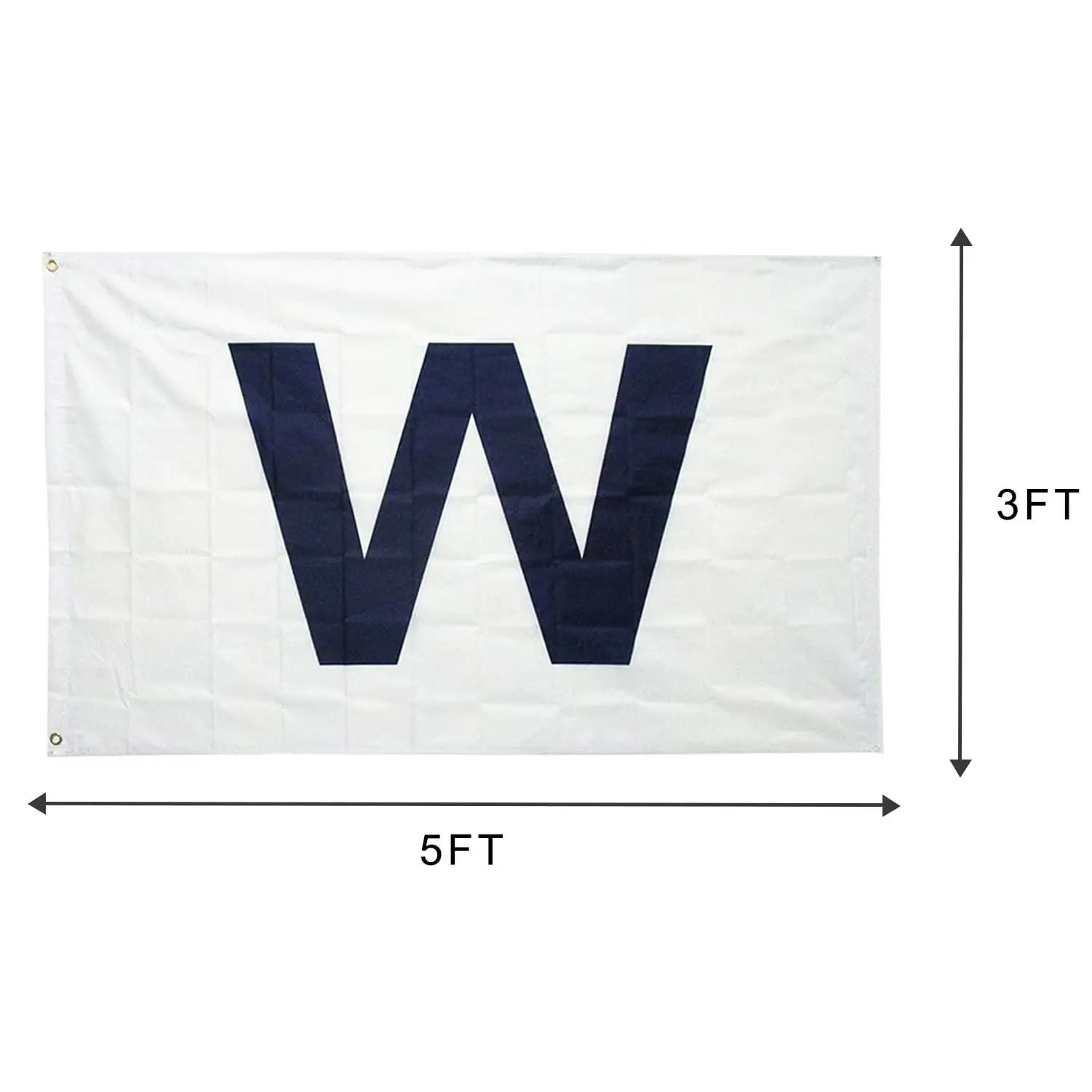 3x5 Feet Chicago Arrow W Win Polyester Flag, Iron Grommets, Cubs Team W Banner, Decorative Banner, Outdoor Home Decor, Fun Decoration Flag, Dorm Banner