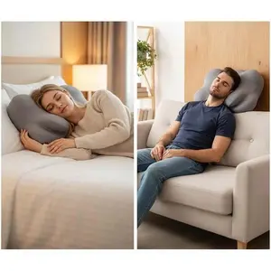 Complete Orthopedic Memory Foam Neck Pillow with Cooling Pillowcase, Ergonomic Dual Height Zero Pressure Rebound Pillow for Side and Back Sleepers