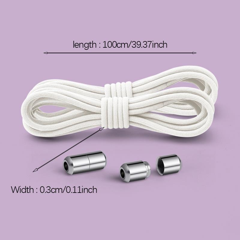 No Tie Shoelace, 2 Pairs Elastic Ladder Laces with Shoe Buckle, Casual Shoes Accessories for Men & Women, Sports Shoe Accessories for Daily Use