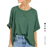 Women's Casual Oversized Baggy Short-Sleeve Crewneck T-Shirt - Soft Breathable Fabric, Everyday Wear & Maternity Fit Cute T Shirts for Women