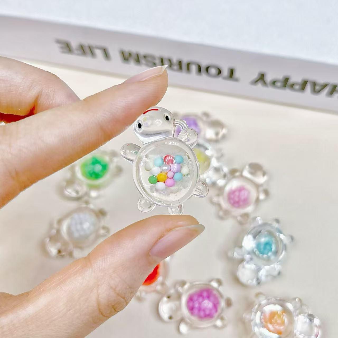 Luminous acrylic bubble turtle accessory for live streaming, blind bag opening, desktop and car decoration, bubble turtle