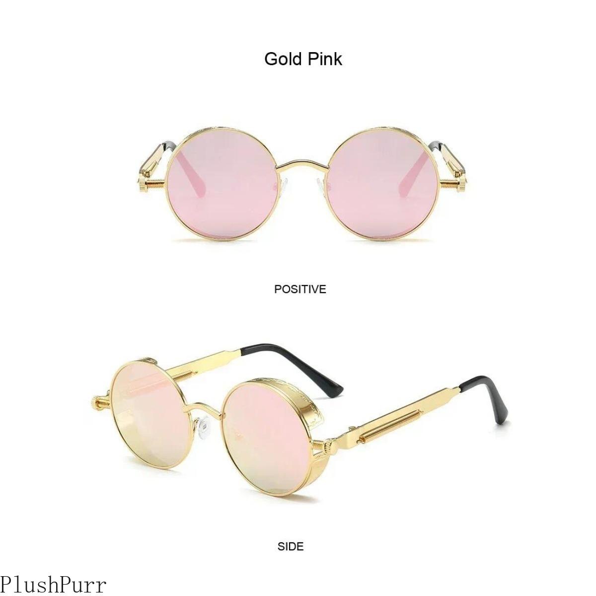 Metal Steampunk Sunglasses Men Women Fashion Round Glasses Brand Drsigner Vintage Sun Glasses High Quality Oculos De Sol UV400