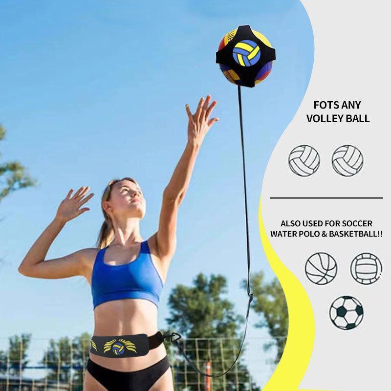Volleyball Smash Artifact Air Ball Control Training Set for Adults & Kids Rebound Waist Binding Equipment with Auxiliary Practice Balls