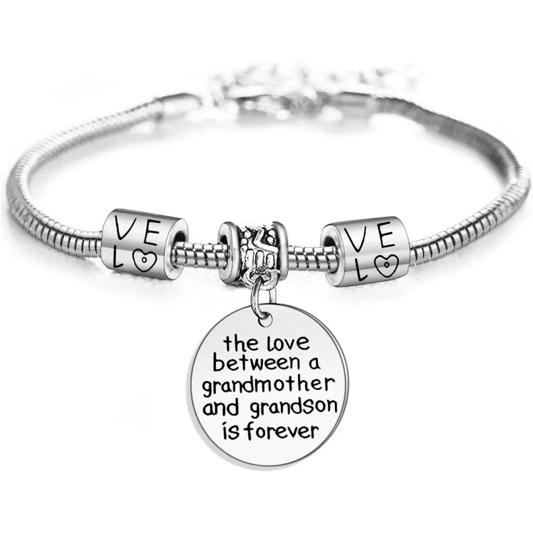 Grandmother  Bracelet From Grandson Grandmother Bracelet Grandma  Christmas Grandmother and Grandson Love Forever  Bracelet