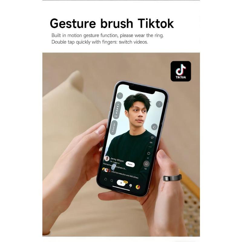 Multifunctional Smart Ring Pedometer, Photo-taking, Heart Rate and Blood Oxygen Measurement, Wearable Sleep Monitoring, Health Bluetooth