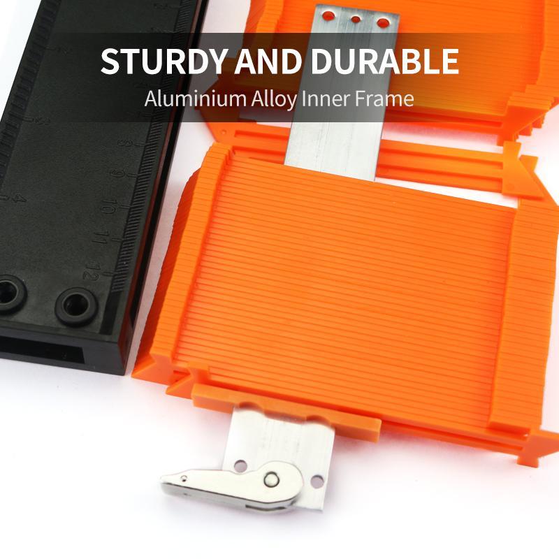 Contour Gauge, Adjustable Locking Contour Gauge, Hand Measuring Tool for Precisely Copying Irregular Shape, DIY Woodworking and Welding Projects Tool