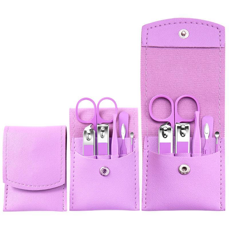 Professional Manicure Set With Storage Case, 7 Counts/set Portable Nail Clipper Set, Multifunctional Nail Care Tool For Home & Travel