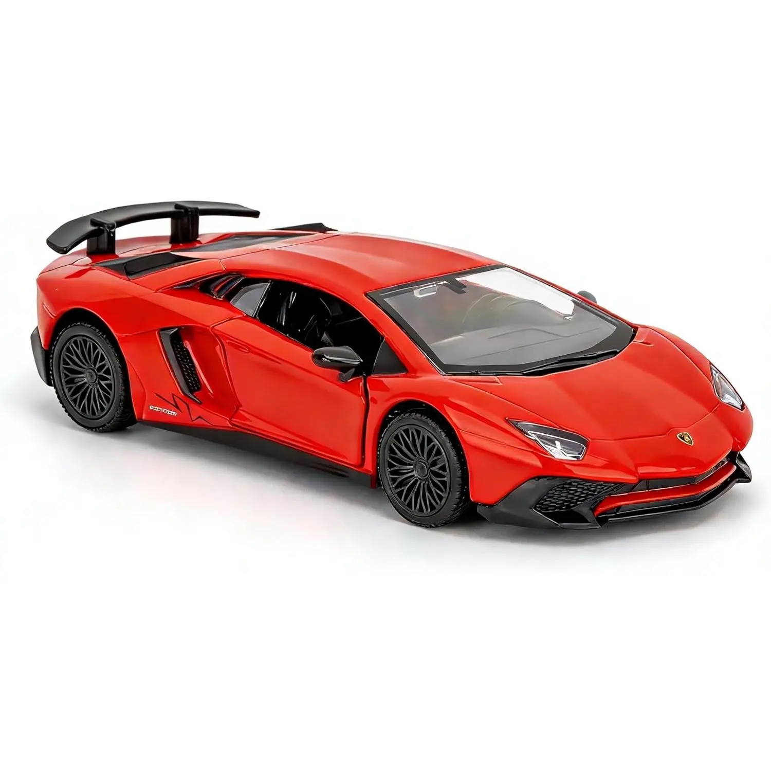 Scale Lamborghini Aventador Alloy Car Model Zinc Alloy Toy Car Pull-Back Toy Car for Toddlers Boys Girls Red Gift
