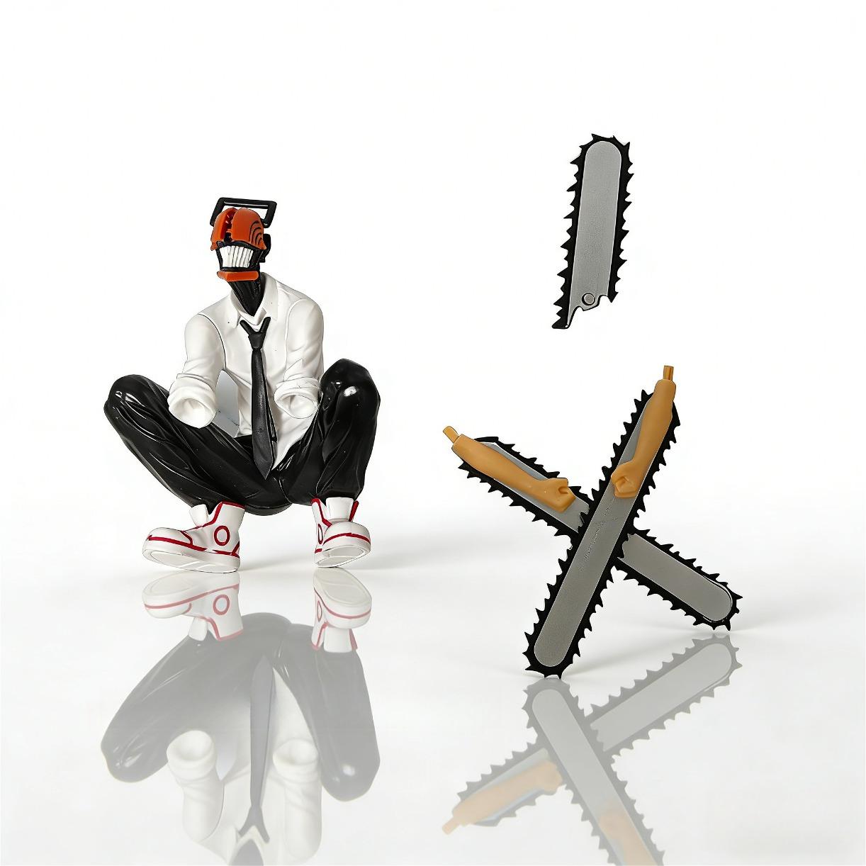 15 18.5 19 CM Chainsaw Man Denji Anime Figure Toys Double Chainsaw Mutant Action Figure PVC Collection Figurine Model Dolls Car Decoration Birthday Gifts For Adult Fans