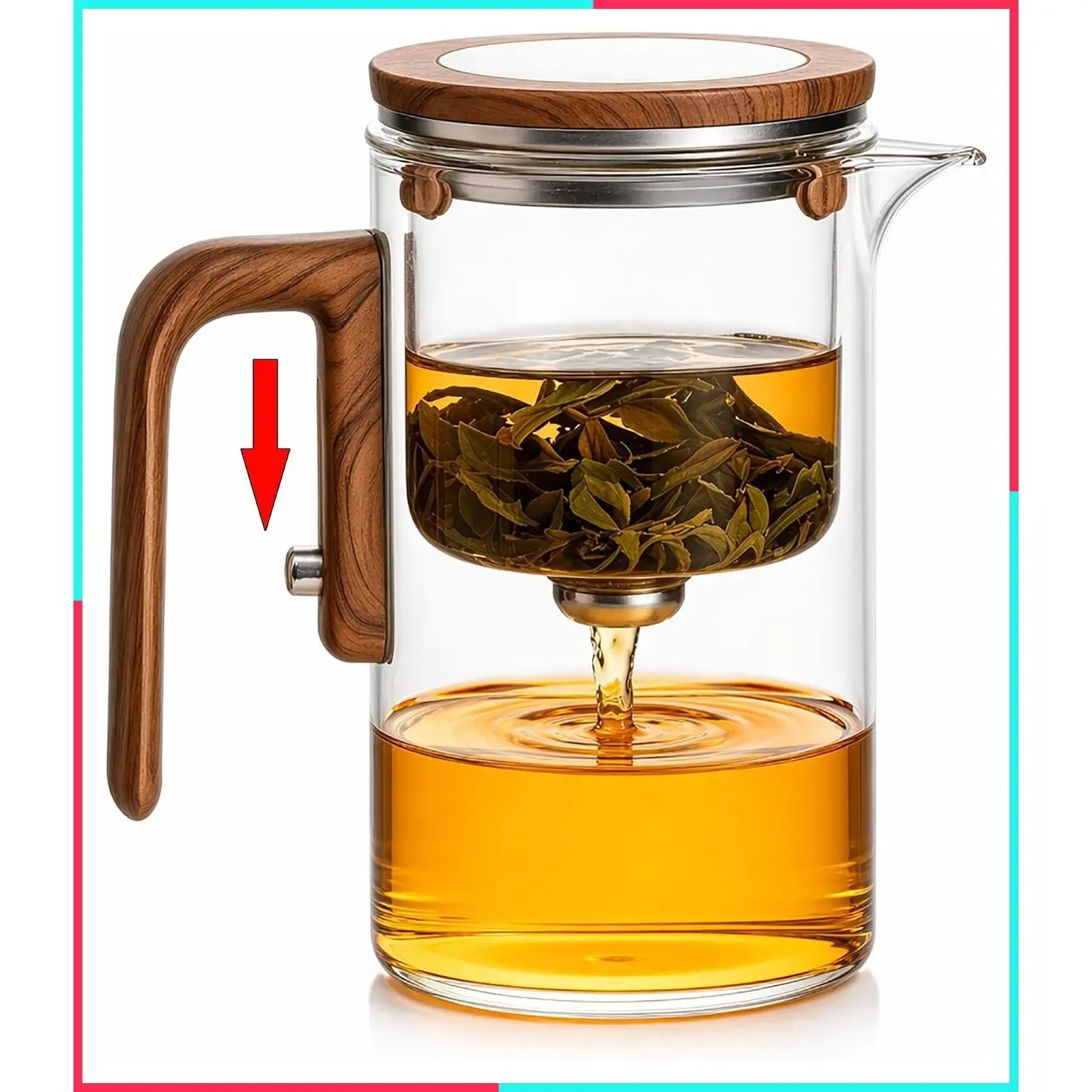 Enchanted Glass Teapot with Tea Infuser, 20 oz (600ml)