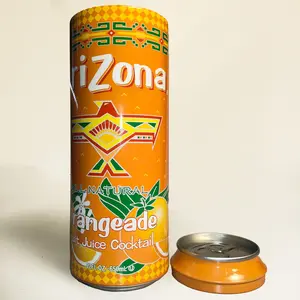 Arizona Tea Aluminum Can Disguise Diversion Safe Box with Independent Compartments, Random Flavor Styles, Secure Storage Solution