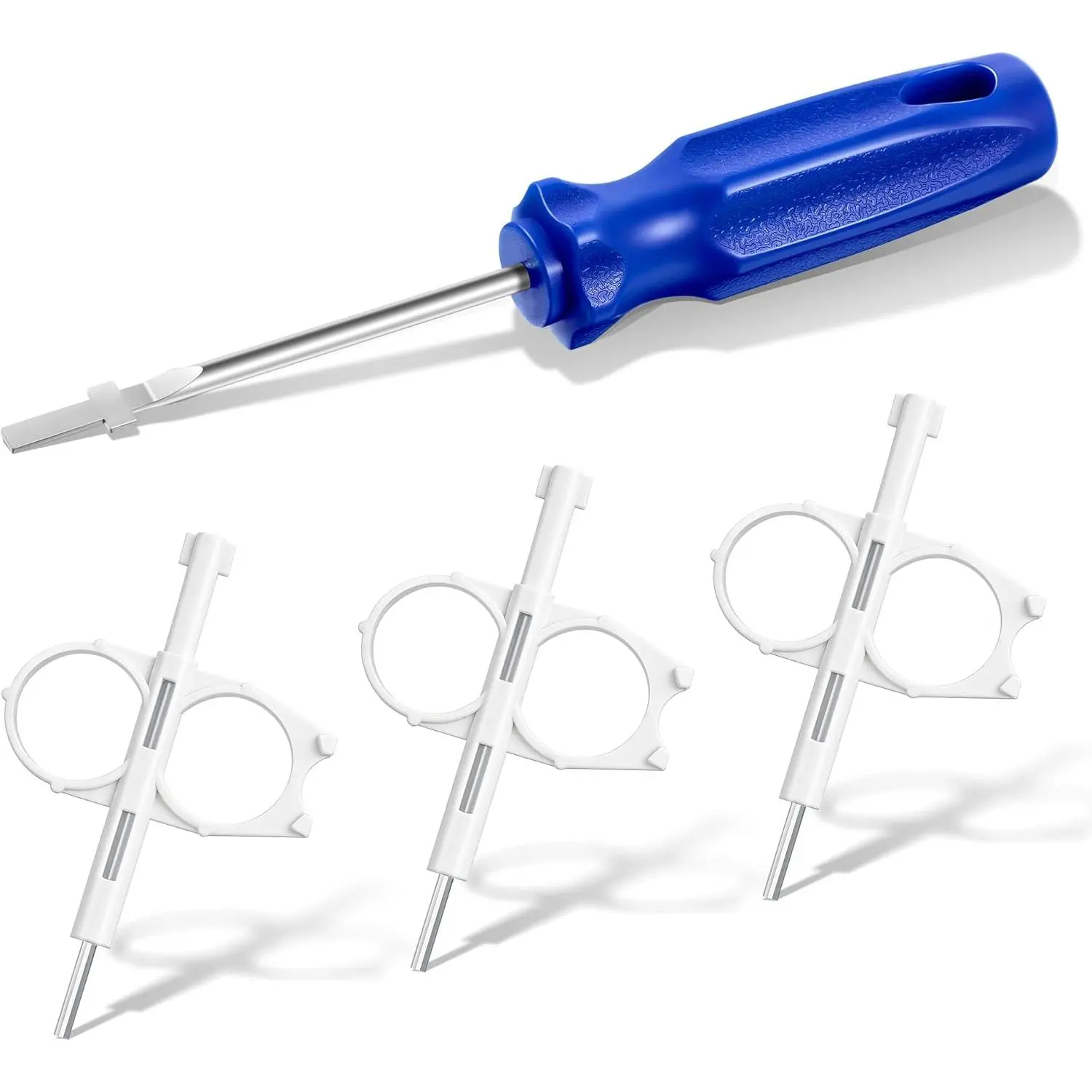 4 Pack Sprinkler Key Tool Kit Compatible with RainBird Hunter Rotors(Blue) | Rotor Adjustment Tools, Durable Metal Construction,  Arc Adjustment, Radius Control, Lawn Repair Tools