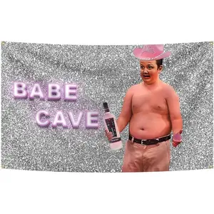 Gibby Man Cave Meme Tapestry, 3x5 FT Durable Decorative Tapestry, Lightweight Wall Flag, Cool Stuff for Room, Teen Bedroom Decor Accessory, Boyfriend Gift, Home Supplies Hanging Print