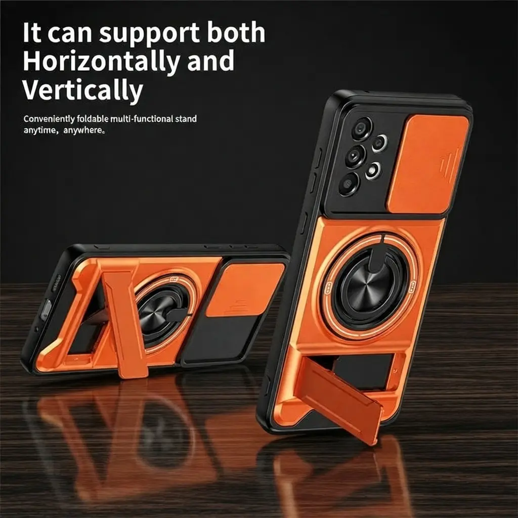 Stand  for Samsung Galaxy S26 Ultra/S25 Ultra/S24 Ultra/S23 Ultra, Military Grade  Protective Cover with Camera Lens Protector, 360° Rotating Kickstand smartphone shell Shockproof Magnetic iPhone Case ring holder magsafe slide camera cover pc armor
