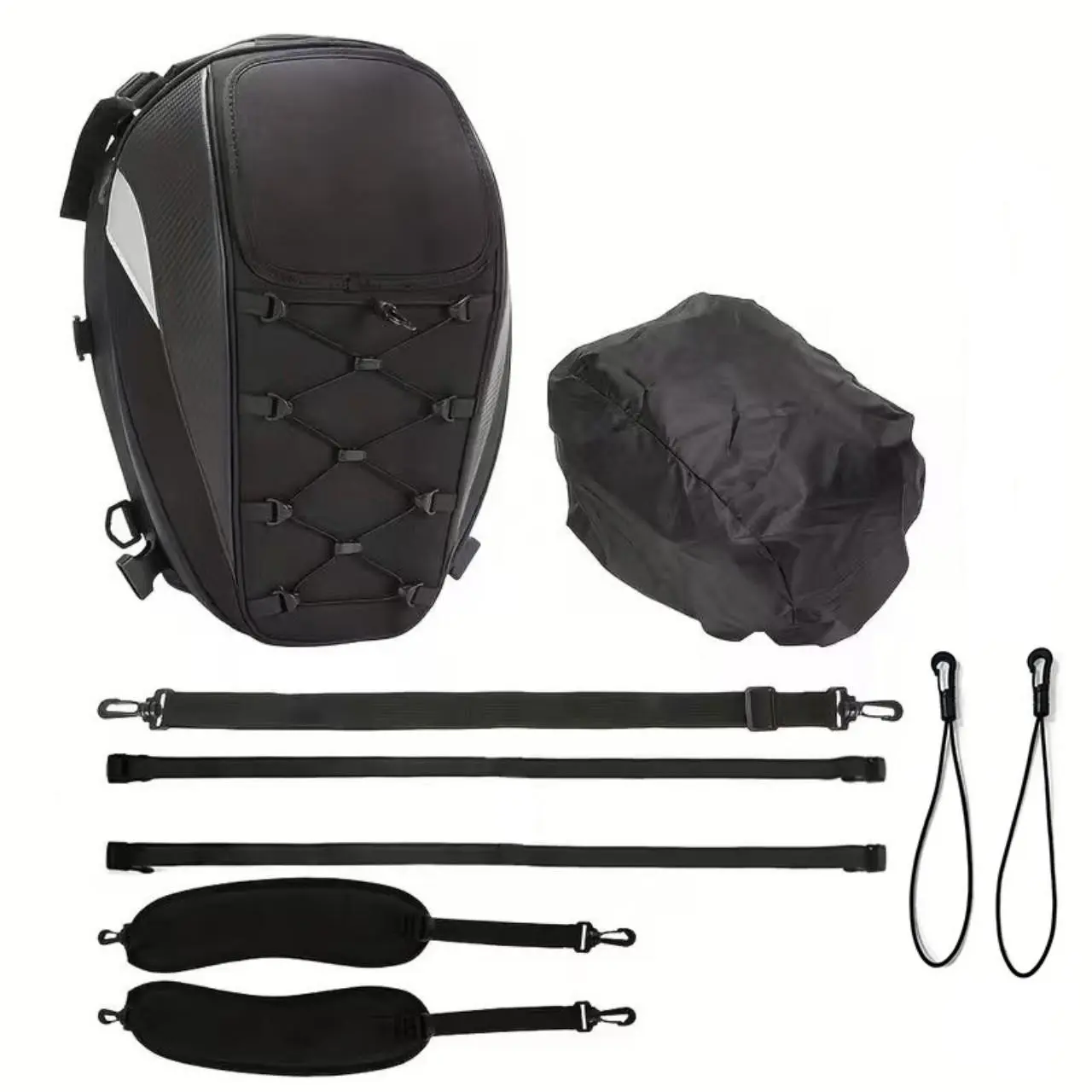 Motorcycle Helmet Bag Rear Tail Pack, Large Capacity Bike Backpack, Dual Shoulder Knight Gear, Motorcycle Equipment