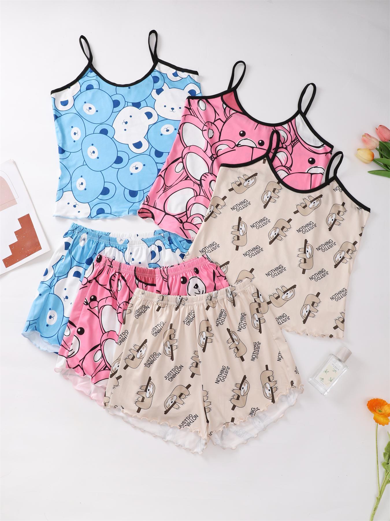 Halloween 6-Piece Sexy Lingerie Pajama Set for Women, Fitted Sheer Lace Design, All-Season Comfortable Sleepwear Loungewear Collection