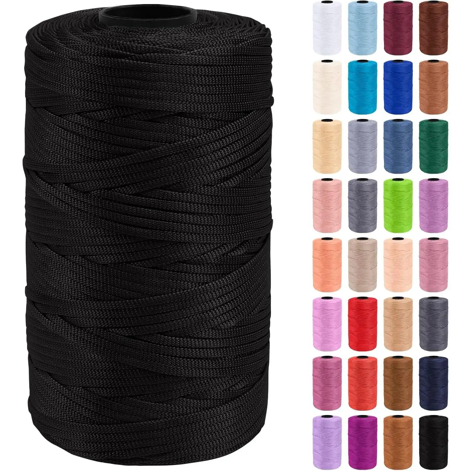 Polypropylene Ribbon Yarn 3mm x 218 Yards Flat Macrame Cord 3mm Crochet Yarn for Handbags, Shopping Bags, Sun Hats, Shoes, DIY Crafts and Decorative Projects
