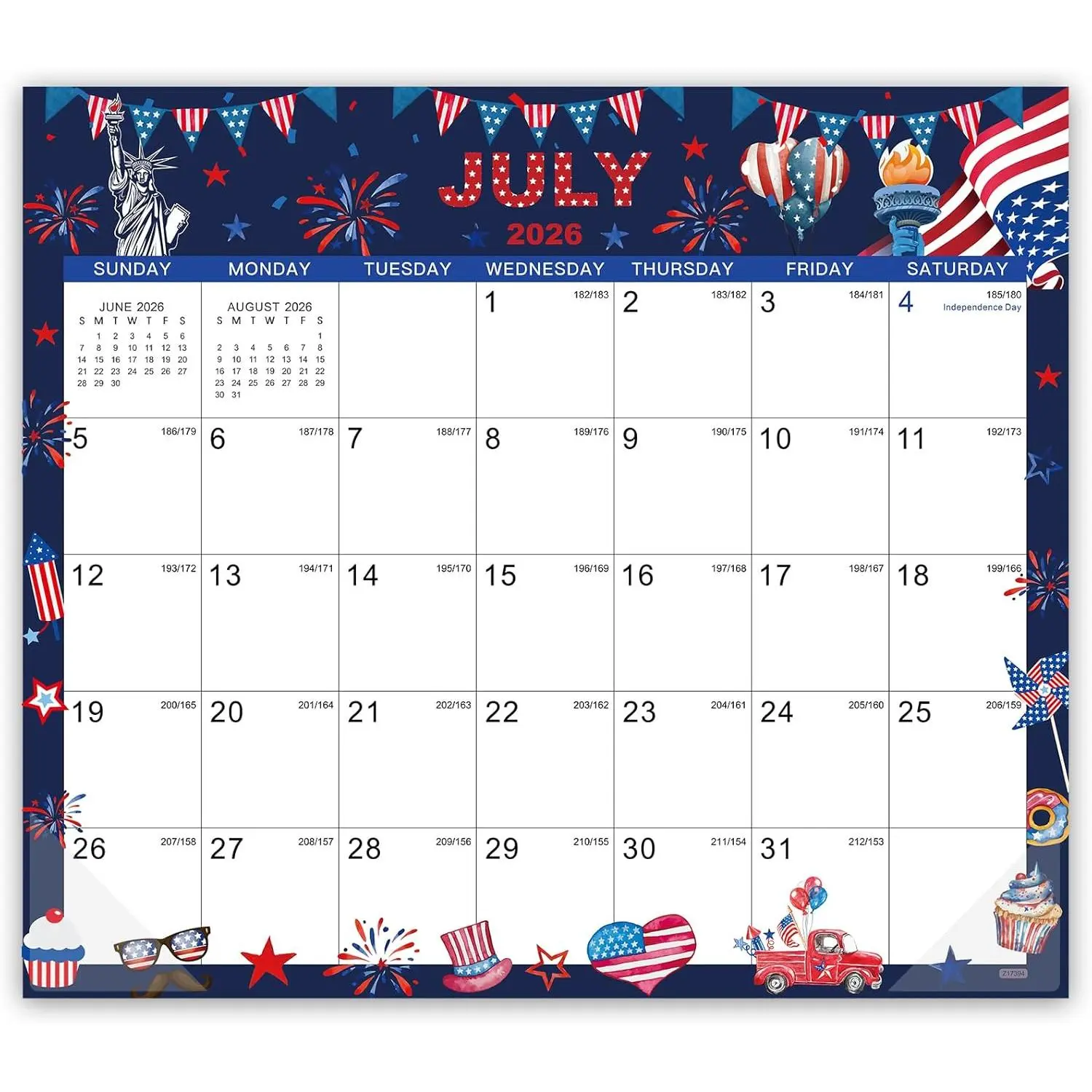 Jul 2026 - Dec 2027 Magnetic Fridge Calendar, 13" × 11.5" Tear-Off Pad with Magnetic Backing, 12 Themes Perfect for Daily Planning