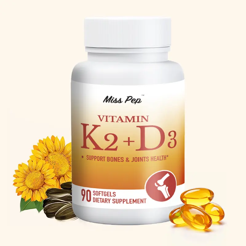 Misspep Vitamin K2-D3 Supplement, 5000 IU, 90 Servings - Heart & Bone Health Support - Daily for Men & Women