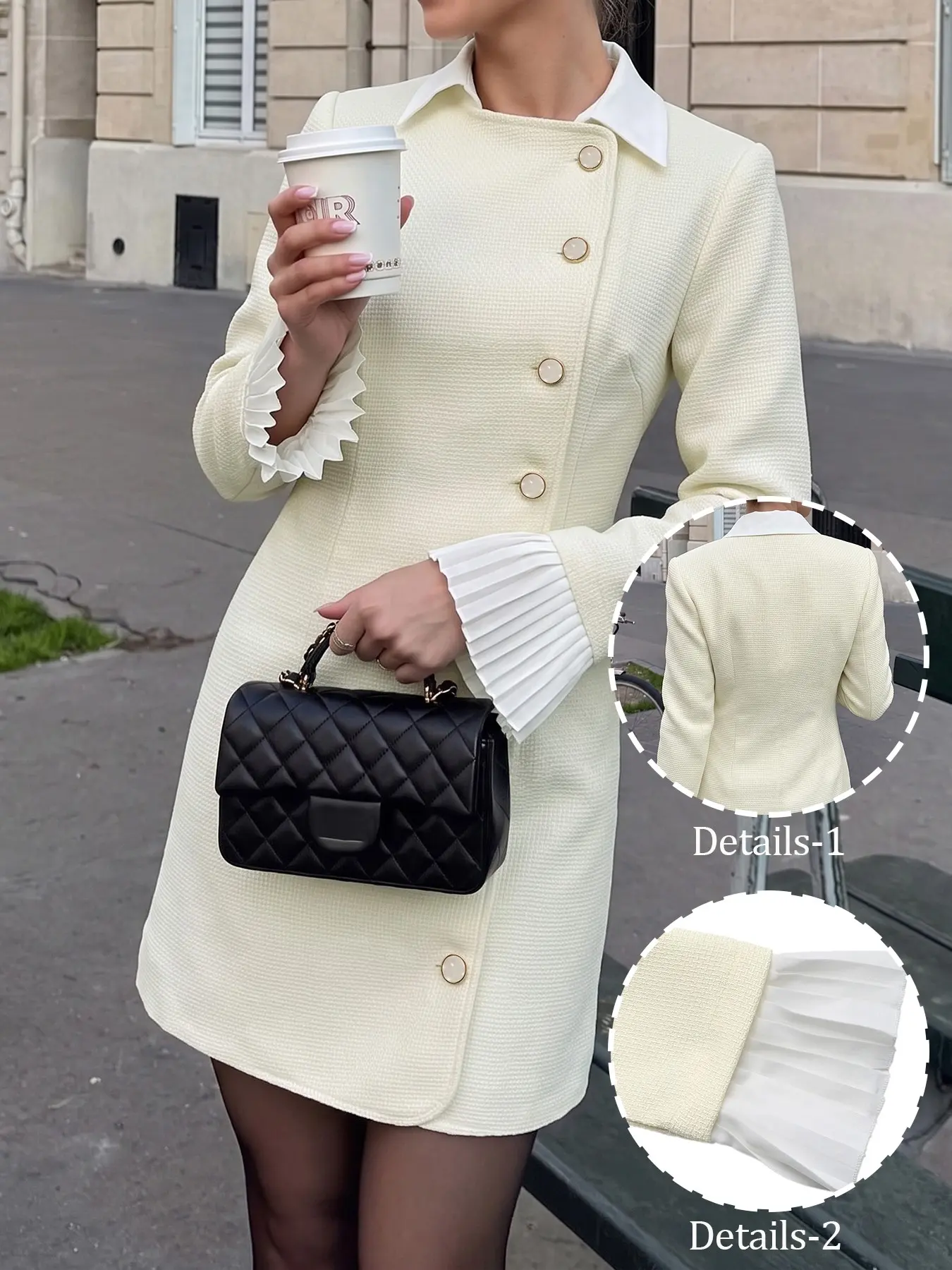 Women's Elegant Solid Color Dress, Long Sleeve Fitted Style, Perfect for Fall & winter, Ideal for Parties, Dates, Office, Outdoor Activities