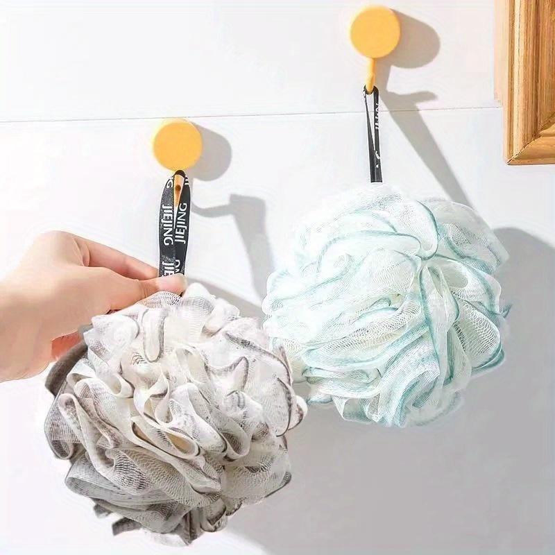 1/3pcs Gradient Color Bath Balls, Dual-Use Foaming Exfoliating Washcloth, Lace-Edged Bath Flower Ball with Rich, Long-Lasting Lather, Hangable, Comfortable and Soft Foaming Mesh Bath Accessory for Showering