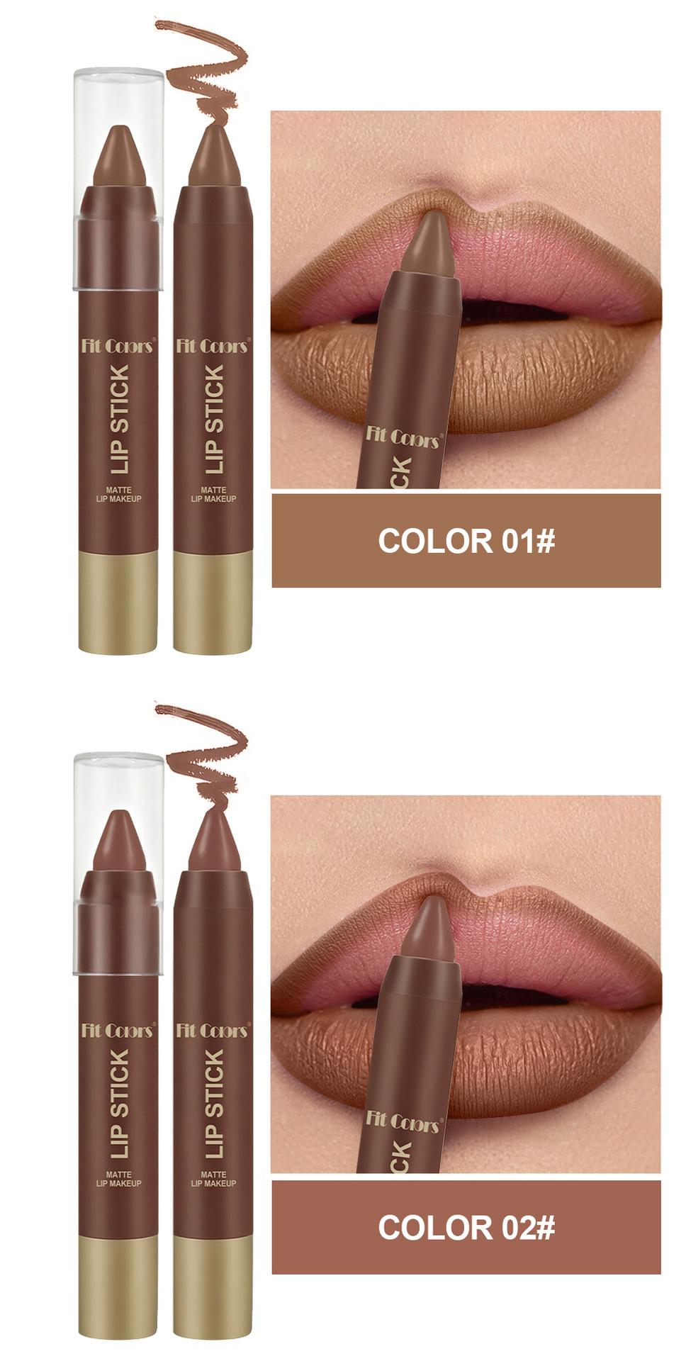 Erinde Matte Lipstick Crayon for Women, Warm Reddish Brown 24 Hour Lipstick Lip Liner Pencil, Neutral Lip Stick Long Lasting Waterproof, Vegan & Cruelty-Free