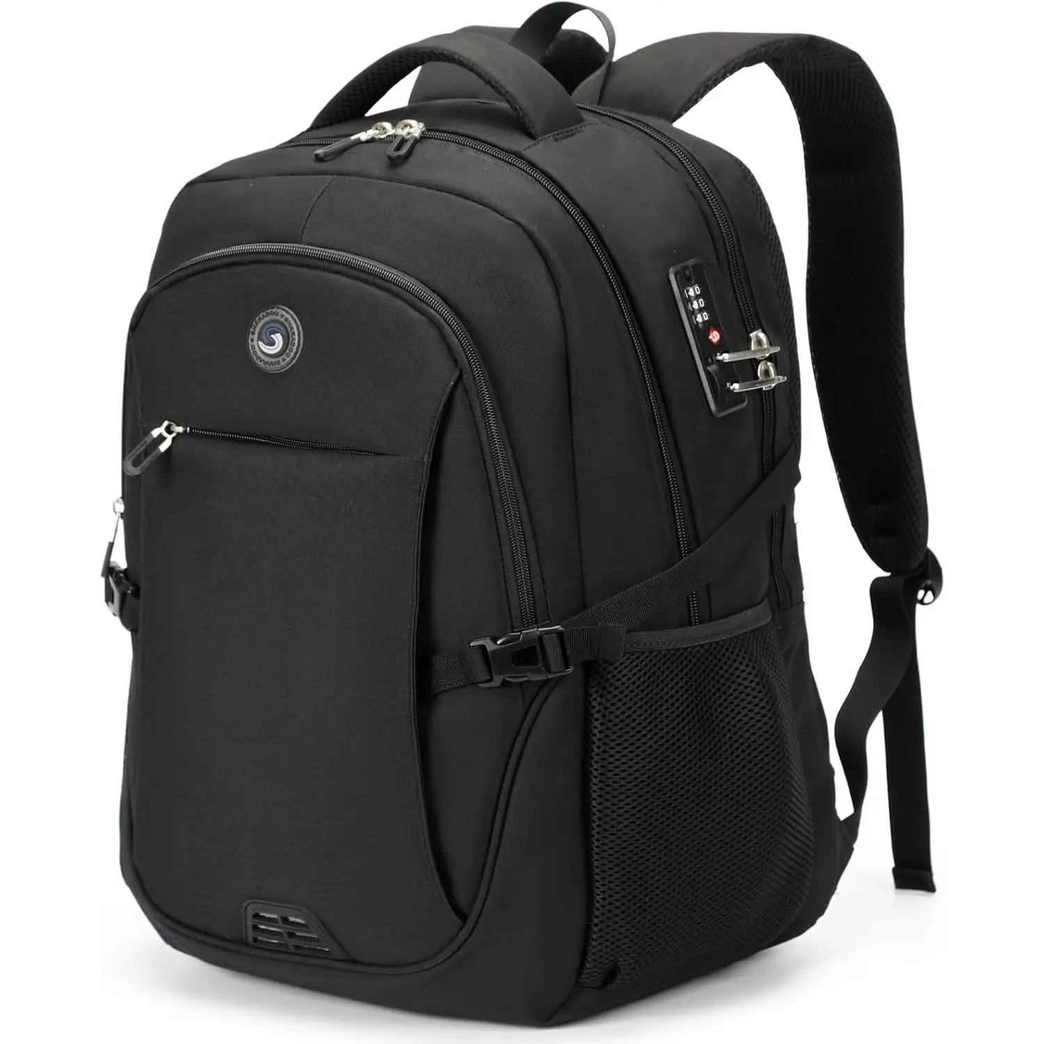 Anti Theft Laptop Backpack Travel Backpacks with Combination Lock Women Men College Backpack Computer Bag s 17 Inch Laptop,Black