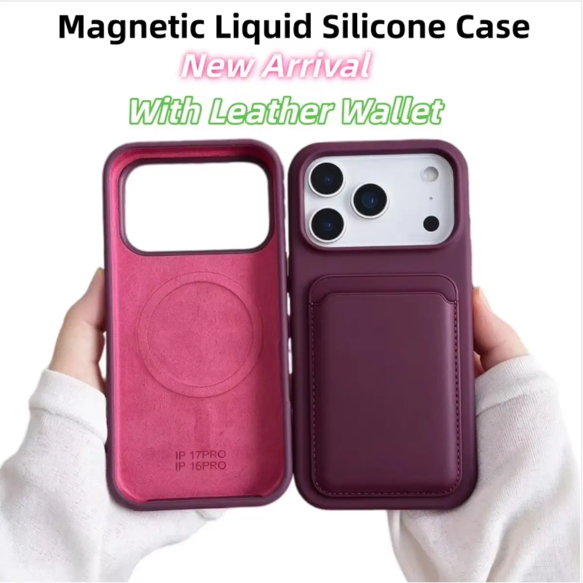 2 IN 1 For Magsafe Card Slot Liquid Silicone Phone Case For iPhone 18 17 16 15 14 13 Pro Max Shell Anti Drop Protective Cover