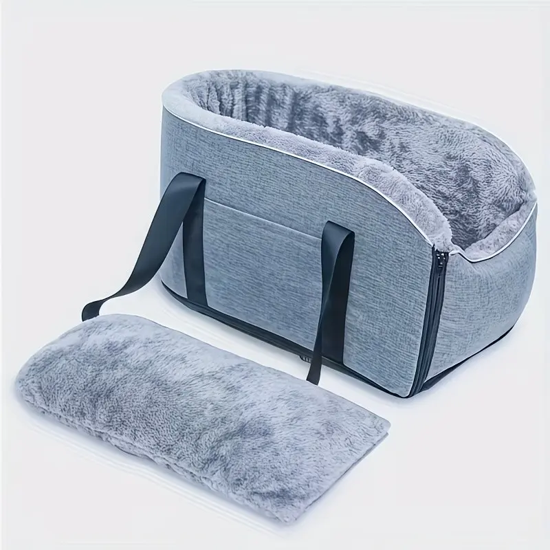 Comfortable Pet Car Seat, Portable Cat Dog Travel Bag with Safety Buckle, Polyester Fiber Material, Suitable for Small to Medium Pets