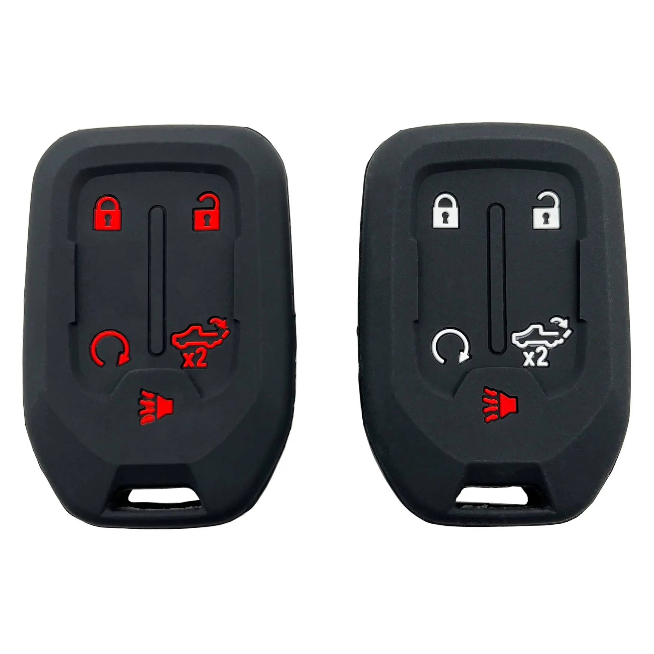 Black with Red + Black with White